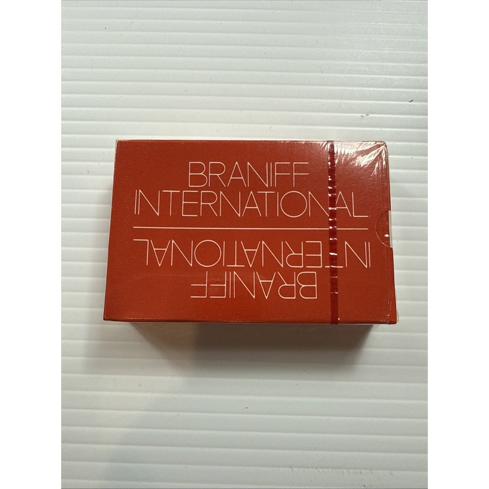 Braniff Airlines Playing Cards - Orange - SEALED